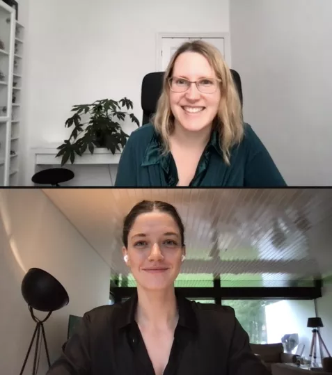 Cora und Josephine beim Interview