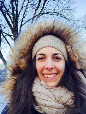Elena im Winter in Kanada