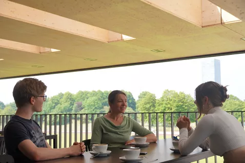 Steffen, Barbara und Alexandra beim Interview